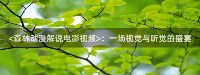 新视觉高清频道 电影：<森林动漫解说电影视频>：一场视觉与听觉的盛宴