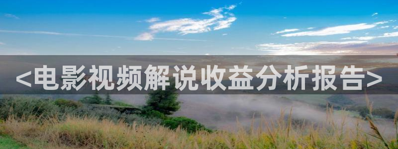 新视觉影院影院：<电影视频解说收益分析报告>